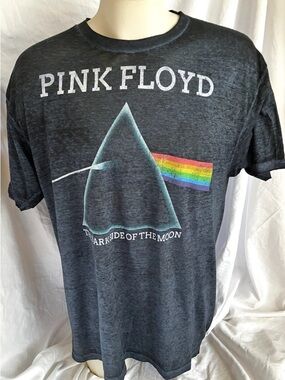 Pink Floyd Dark Side of the Moon Blue Gray Graphic Tee Men’s size XL